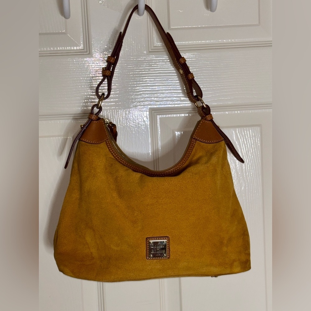 Dooney And Bourke Leather Shoulder Bag, Handbag Mustard - Picture 2 of 16